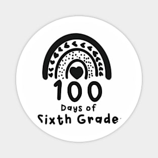 100 Days of Sixth Grade Rainbow Magnet